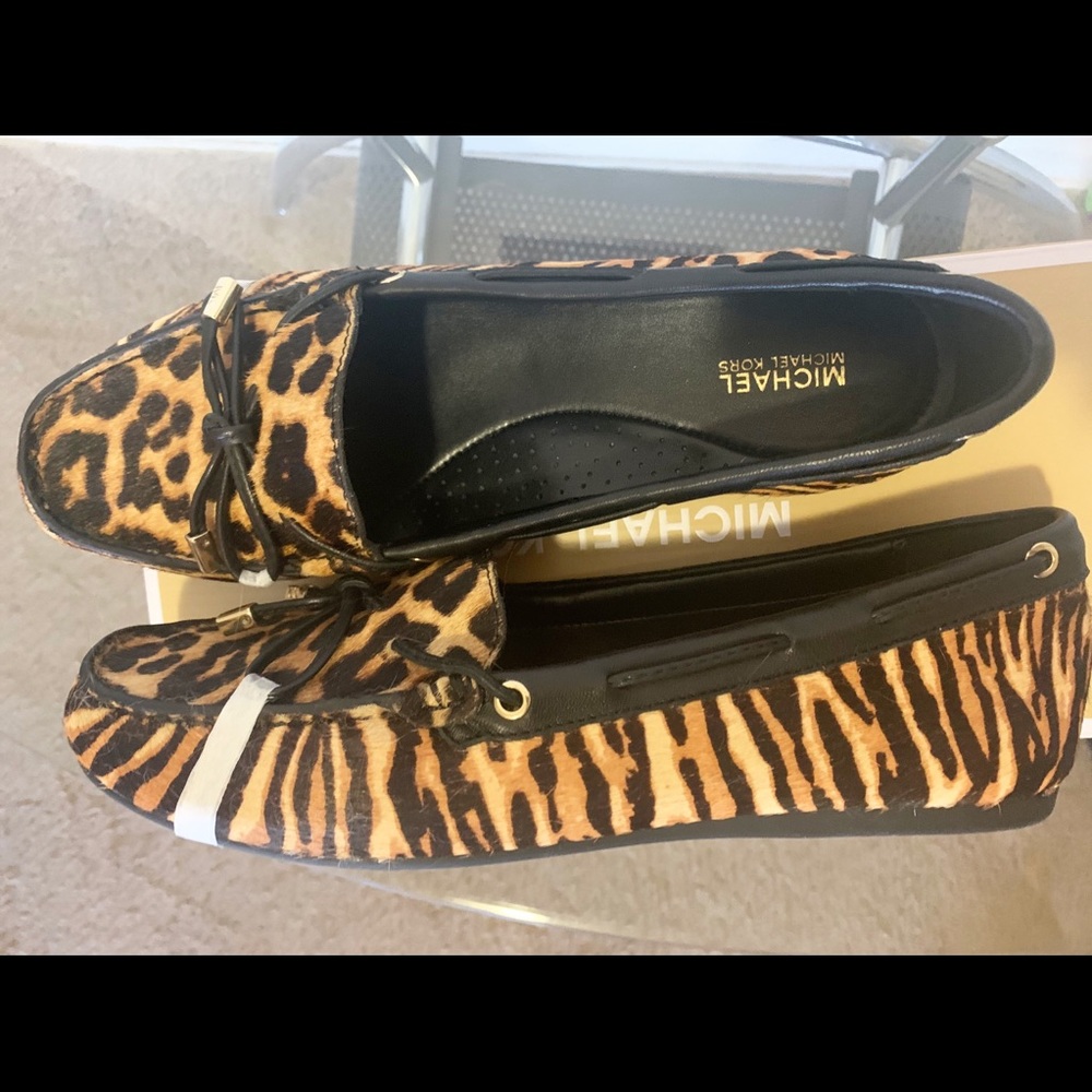 Michael Kors Sutton Leopard moccasins